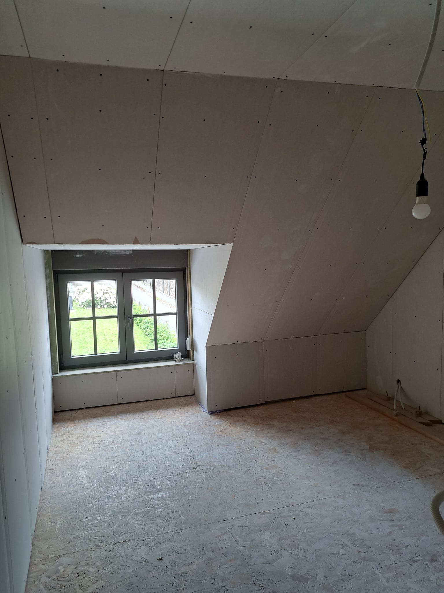 Gyprocwerken van De Vrieze Wood Construct.